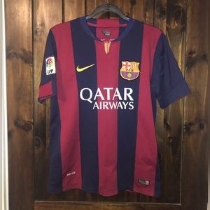 Nike Qatar Airways Barcelona FCB Soccer/Football Jersey size S